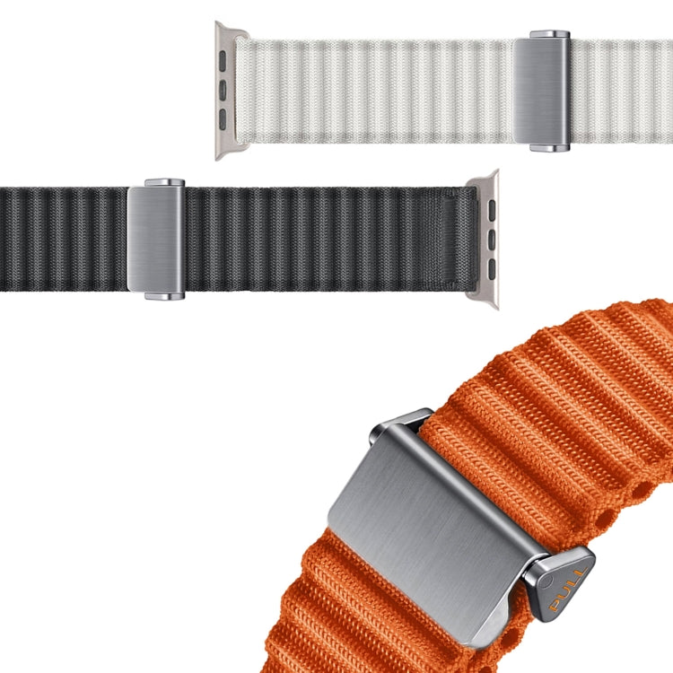 For Apple Watch Ultra 49mm Off Road Magnetic Buckle Braided Nylon Watch Band(Orange) - Watch Bands by PMC Jewellery | Online Shopping South Africa | PMC Jewellery | Buy Now Pay Later Mobicred