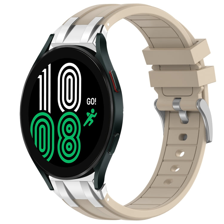 For Samsung Galaxy Watch 4 40 / 44mm 20mm Quick Release Silver Buckle Royal Silicone Watch Band(Starlight) - free shipping - PMC TechLife - Order now!