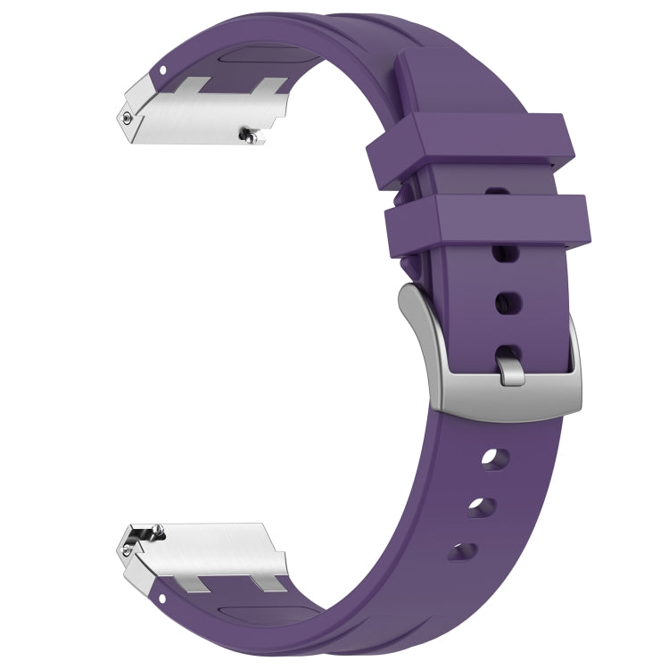 For Samsung Galaxy Watch Active 2 20mm Quick Release Silver Buckle Royal Silicone Watch Band(Purple) - free shipping - PMC TechLife - Order now!