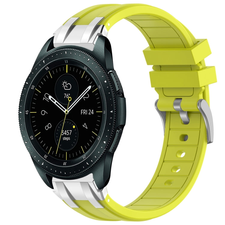 For Samsung Galaxy Watch 42mm 20mm Quick Release Silver Buckle Royal Silicone Watch Band(Vital Yellow) - free shipping - PMC TechLife - Order now!