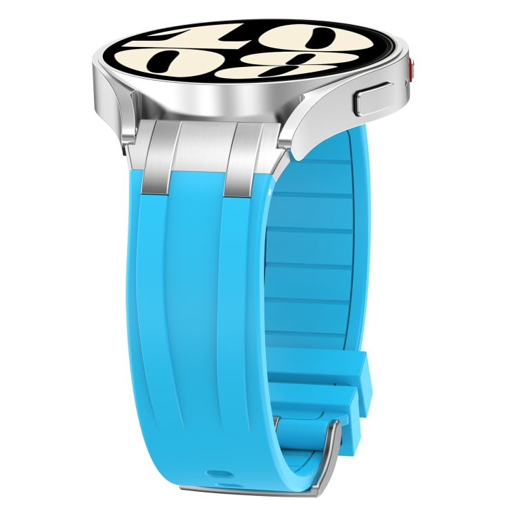 For Samsung Galaxy Gear S3 Classic 22mm Quick Release Silver Buckle Royal Silicone Watch Band(Sky Blue) - free shipping - PMC TechLife - Order now!