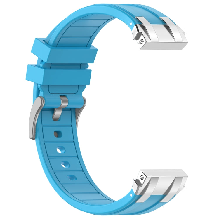 For Samsung Galaxy Gear S3 Classic 22mm Quick Release Silver Buckle Royal Silicone Watch Band(Sky Blue) - free shipping - PMC TechLife - Order now!