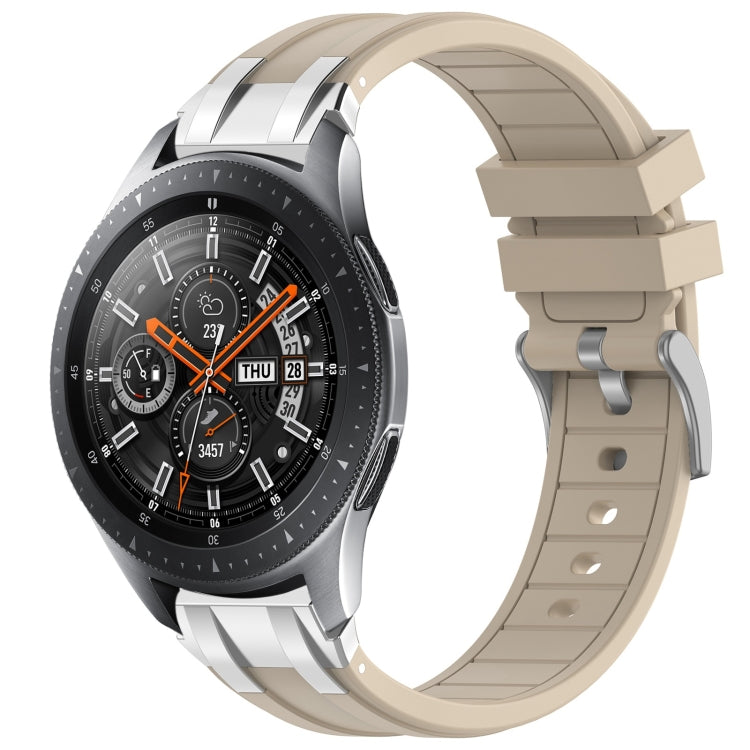 For Samsung Galaxy Watch 46mm 22mm Quick Release Silver Buckle Royal Silicone Watch Band(Starlight) - free shipping - PMC TechLife - Order now!