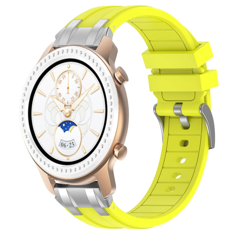 For Amazfit GTR 42mm 20mm Quick Release Silver Buckle Royal Silicone Watch Band(Vital Yellow) - free shipping - PMC TechLife - Order now!