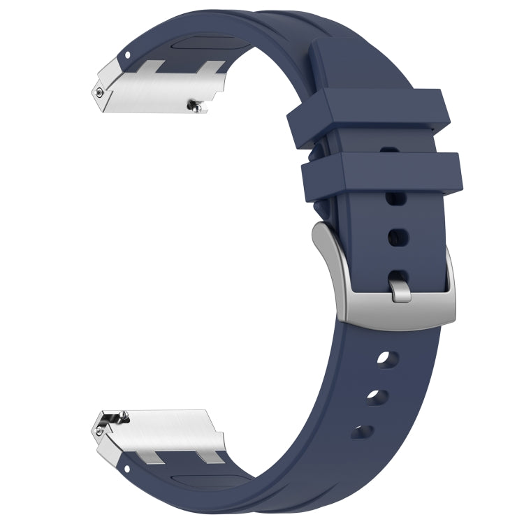 For Amazfit Bip 20mm Quick Release Silver Buckle Royal Silicone Watch Band(Navy Blue) - free shipping - PMC TechLife - Order now!