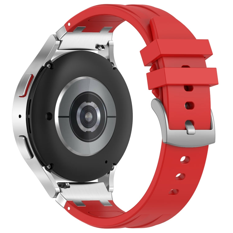 For Huawei Watch GT2 42mm 20mm Quick Release Silver Buckle Royal Silicone Watch Band(Red) - free shipping - PMC TechLife - Order now!