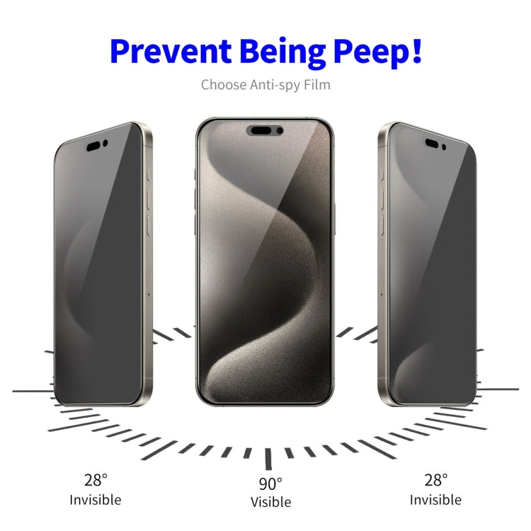 For iPhone 16 Pro Max 2pcs ENKAY Hat-Prince 28 Degree Anti-peeping Privacy Tempered Glass Film - iPhone 16 Pro Max Tempered Glass by ENKAY | Online Shopping South Africa | PMC TechLife | Buy Now Pay Later Mobicred