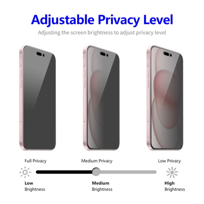 For iPhone 16 Plus 2pcs ENKAY Hat-Prince 28 Degree Anti-peeping Privacy Tempered Glass Film - iPhone 16 Plus Tempered Glass by ENKAY | Online Shopping South Africa | PMC Jewellery | Buy Now Pay Later Mobicred