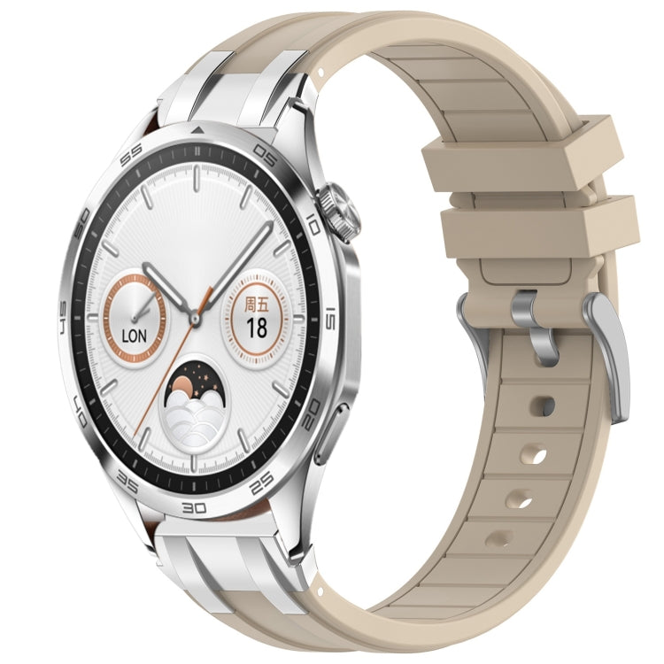 For Huawei Watch GT4 46mm 22mm Quick Release Silver Buckle Royal Silicone Watch Band(Starlight) - free shipping - PMC TechLife - Order now!