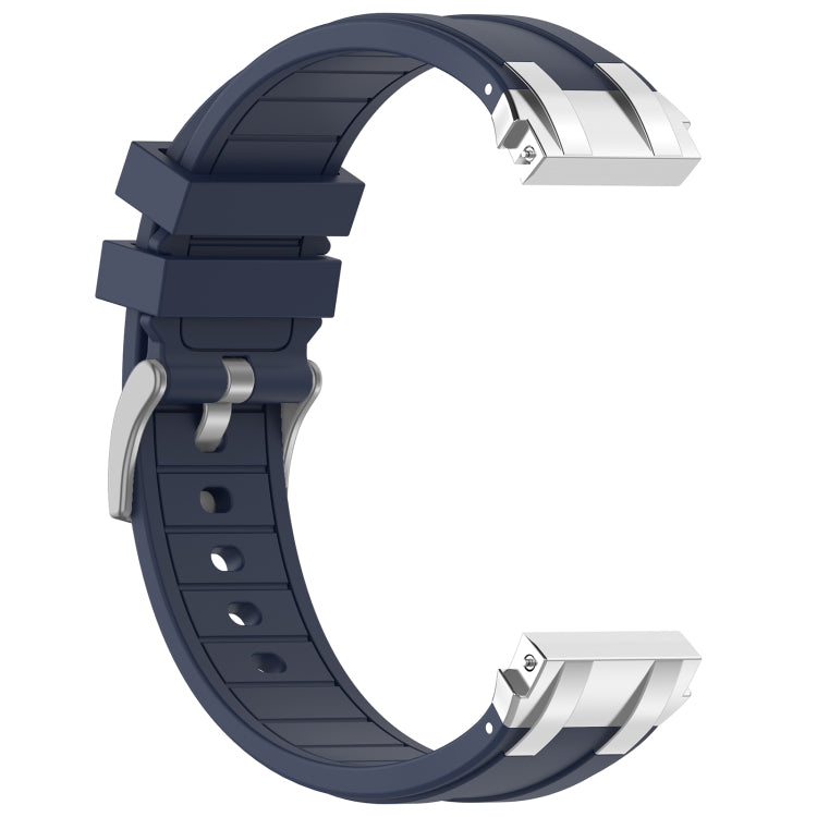 For Huawei Watch GT3 46mm 22mm Quick Release Silver Buckle Royal Silicone Watch Band(Navy Blue) - free shipping - PMC TechLife - Order now!