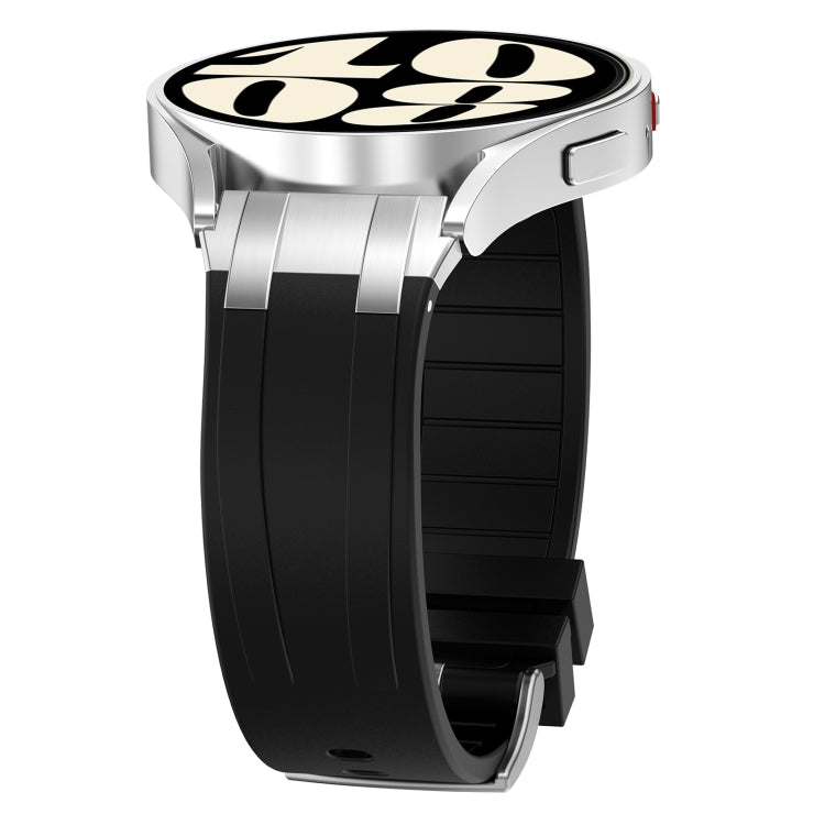 For Huawei Watch GT 22mm Quick Release Silver Buckle Royal Silicone Watch Band(Black) - free shipping - PMC TechLife - Order now!