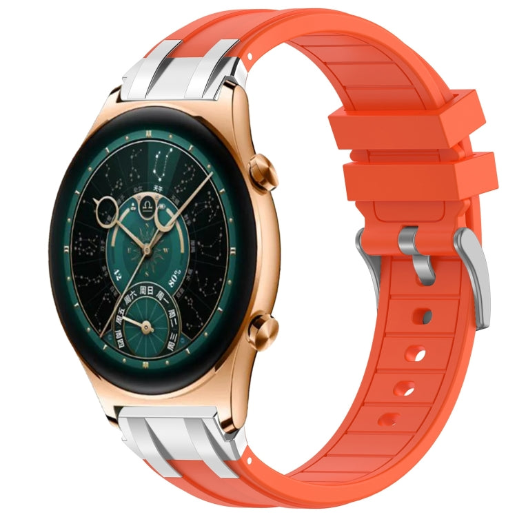For Honor Watch GS 4 22mm Quick Release Silver Buckle Royal Silicone Watch Band(Orange) - free shipping - PMC TechLife - Order now!