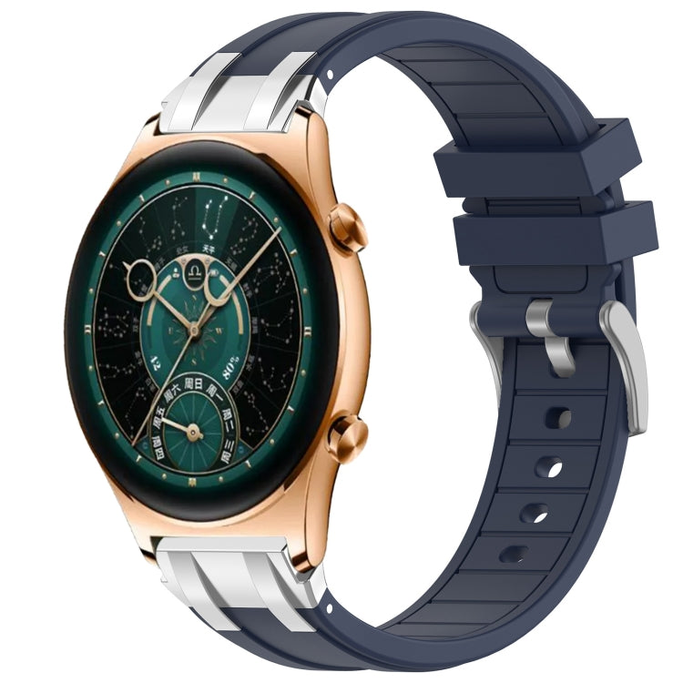 For Honor Watch GS 4 22mm Quick Release Silver Buckle Royal Silicone Watch Band(Navy Blue) - free shipping - PMC TechLife - Order now!