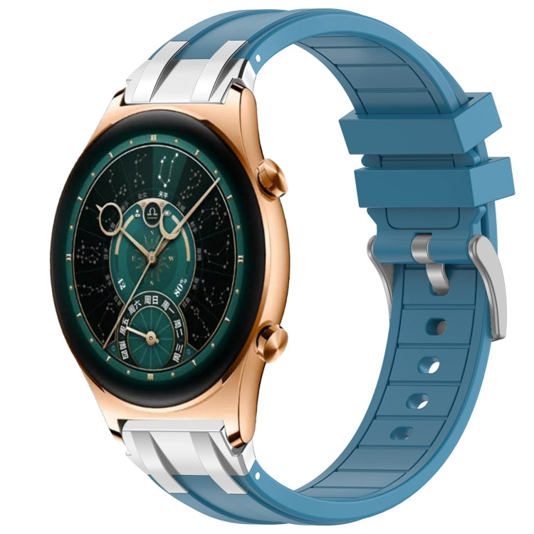 For Honor Watch GS 4 22mm Quick Release Silver Buckle Royal Silicone Watch Band(Sea Blue) - free shipping - PMC TechLife - Order now!