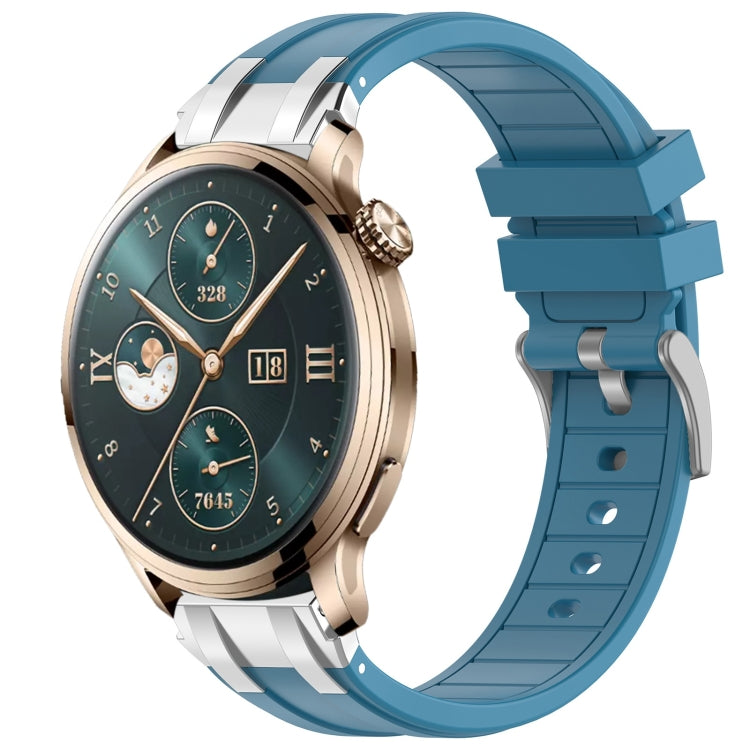 For Honor Watch 4 Pro 22mm Quick Release Silver Buckle Royal Silicone Watch Band(Sea Blue) - free shipping - PMC TechLife - Order now!