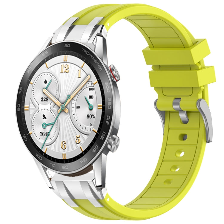 For Honor Watch GS 3i 22mm Quick Release Silver Buckle Royal Silicone Watch Band(Vital Yellow) - free shipping - PMC TechLife - Order now!