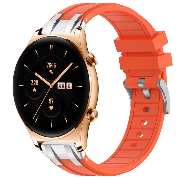 For Honor Watch GS 3 22mm Quick Release Silver Buckle Royal Silicone Watch Band(Orange) - free shipping - PMC TechLife - Order now!