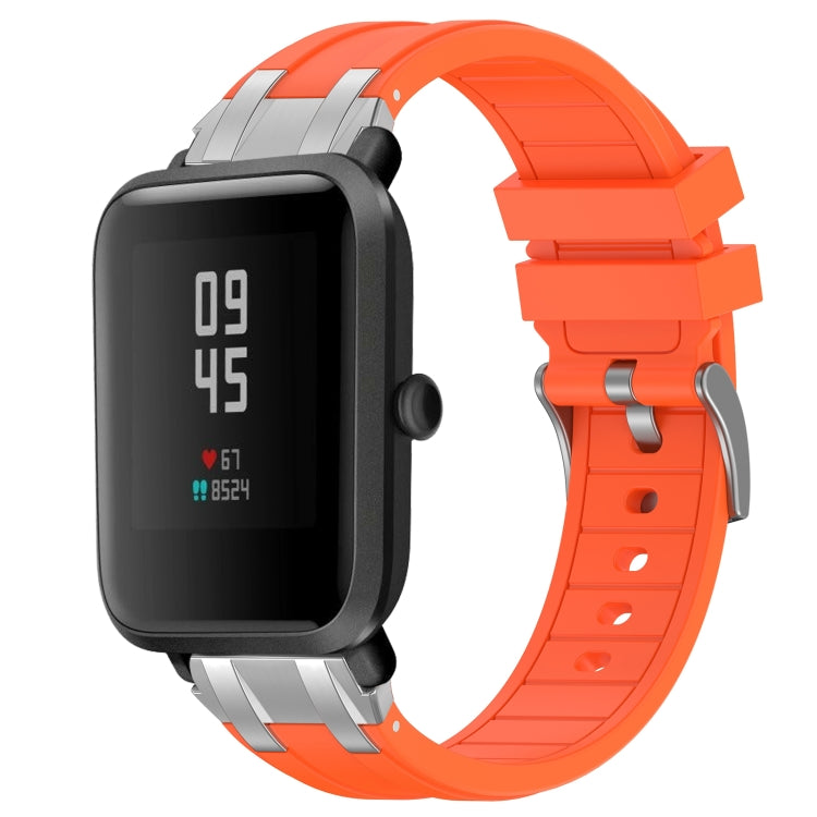 For Amazfit Watch Bip 5 22mm Quick Release Silver Buckle Royal Silicone Watch Band(Orange) - free shipping - PMC TechLife - Order now!