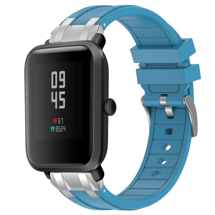 For Amazfit Watch Bip 5 22mm Quick Release Silver Buckle Royal Silicone Watch Band(Sea Blue) - free shipping - PMC TechLife - Order now!