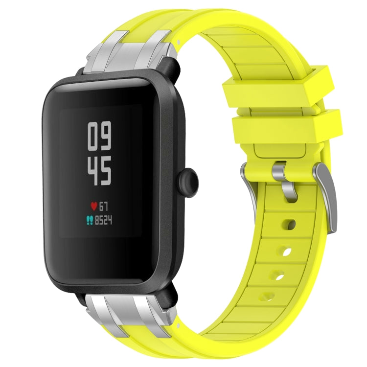 For Amazfit Watch Bip 5 22mm Quick Release Silver Buckle Royal Silicone Watch Band(Vital Yellow) - free shipping - PMC TechLife - Order now!