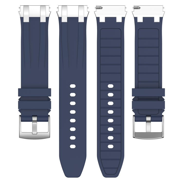 For Amazfit Watch GTR 2e 22mm Quick Release Silver Buckle Royal Silicone Watch Band(Navy Blue) - free shipping - PMC TechLife - Order now!
