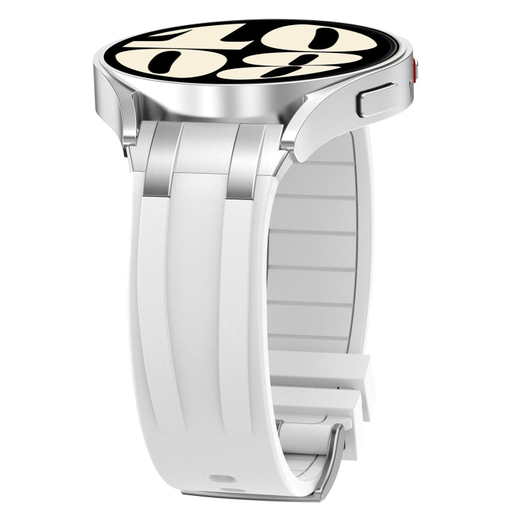 For Amazfit Sport Watch 3 22mm Quick Release Silver Buckle Royal Silicone Watch Band(White) - free shipping - PMC TechLife - Order now!