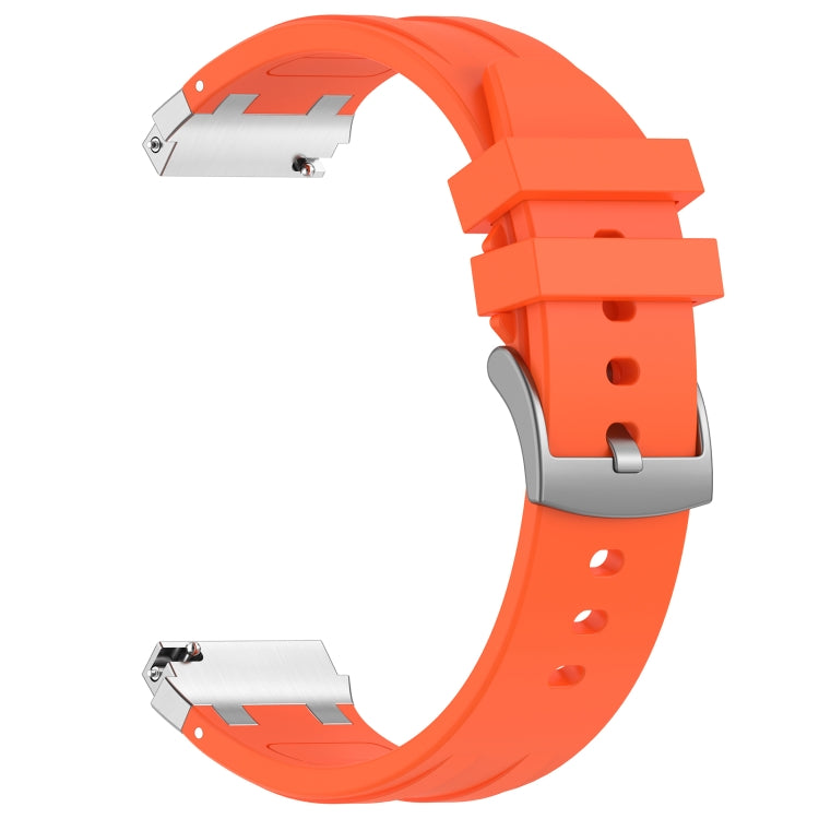 For Amazfit Watch GTR 2 22mm Quick Release Silver Buckle Royal Silicone Watch Band(Orange) - free shipping - PMC TechLife - Order now!
