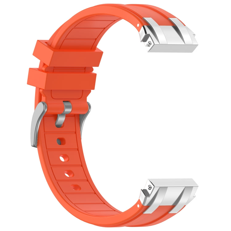 For Amazfit Watch GTR 2 22mm Quick Release Silver Buckle Royal Silicone Watch Band(Orange) - free shipping - PMC TechLife - Order now!