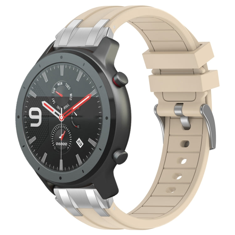 For Amazfit Watch GTR 47mm 22mm Quick Release Silver Buckle Royal Silicone Watch Band(Starlight) - free shipping - PMC TechLife - Order now!