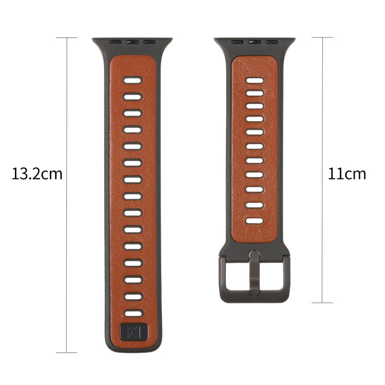 For Apple Watch Ultra 2 49mm Leather Skin Silicone Watch Band(Pink) - Watch Bands by PMC TechLife | Online Shopping South Africa | PMC TechLife | Buy Now Pay Later Mobicred