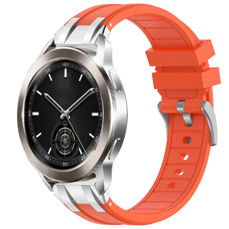 For Xiaomi Watch S3 22mm Quick Release Silver Buckle Royal Silicone Watch Band(Orange) - free shipping - PMC TechLife - Order now!