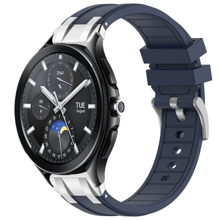 For Xiaomi Watch 2 Pro 22mm Quick Release Silver Buckle Royal Silicone Watch Band(Navy Blue) - free shipping - PMC TechLife - Order now!