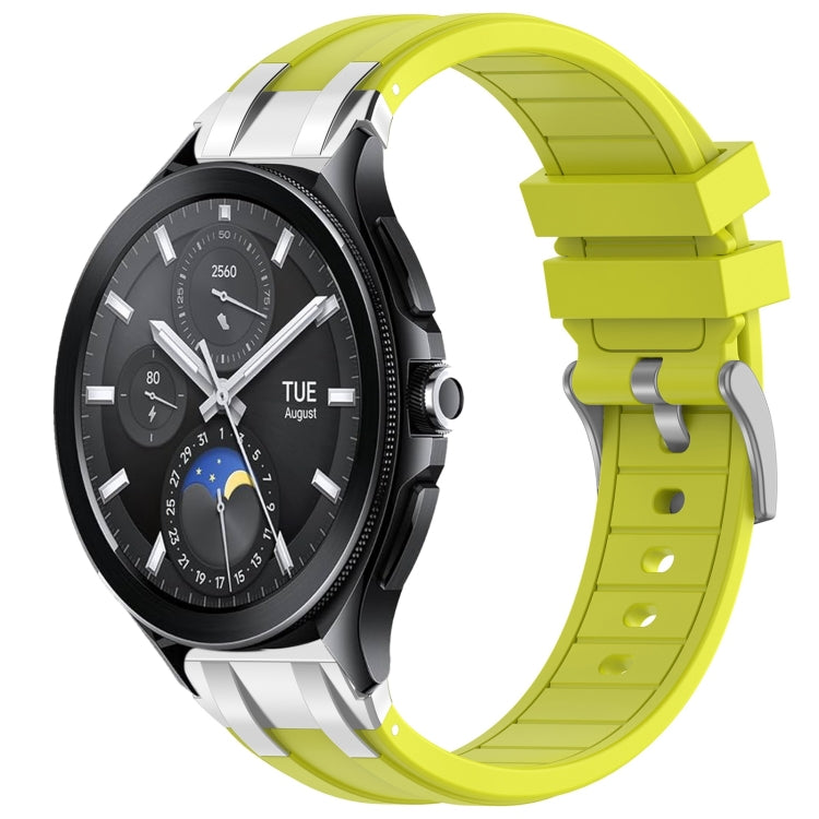 For Xiaomi Watch 2 Pro 22mm Quick Release Silver Buckle Royal Silicone Watch Band(Vital Yellow) - free shipping - PMC TechLife - Order now!