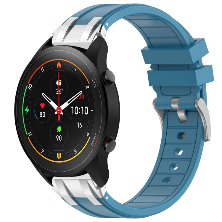 For Xiaomi Watch S1 Pro 22mm Quick Release Silver Buckle Royal Silicone Watch Band(Sea Blue) - free shipping - PMC TechLife - Order now!