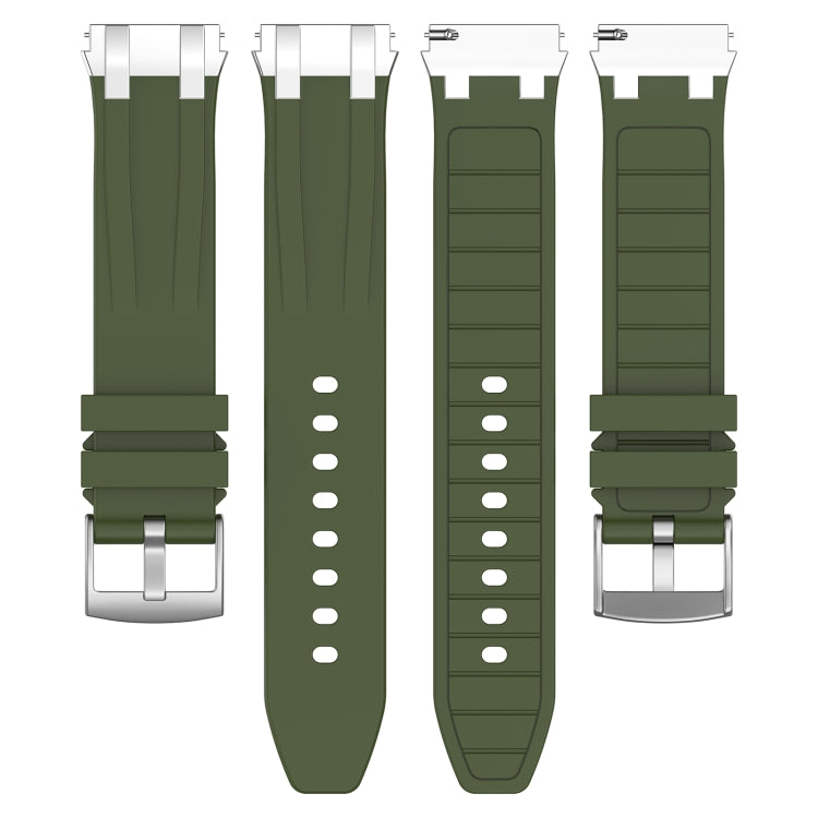 For Xiaomi Watch S1 22mm Quick Release Silver Buckle Royal Silicone Watch Band(Olive Green) - free shipping - PMC TechLife - Order now!