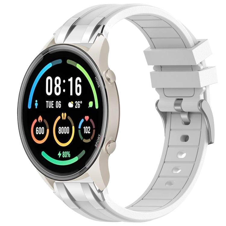 For Xiaomi Watch Sport 22mm Quick Release Silver Buckle Royal Silicone Watch Band(White) - free shipping - PMC TechLife - Order now!