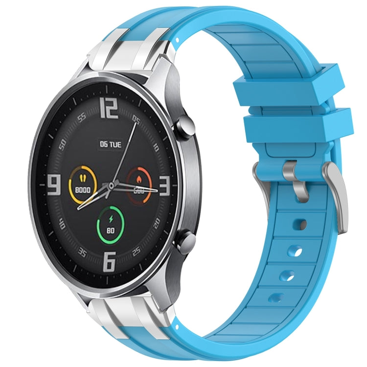 For Xiaomi Watch Color 22mm Quick Release Silver Buckle Royal Silicone Watch Band(Sky Blue) - free shipping - PMC TechLife - Order now!