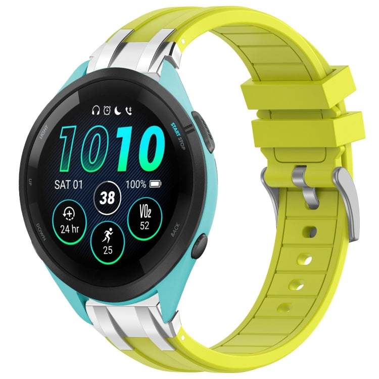 For Garmin Forerunner 265 Music 22mm Quick Release Silver Buckle Royal Silicone Watch Band(Vital Yellow) - free shipping - PMC TechLife - Order now!