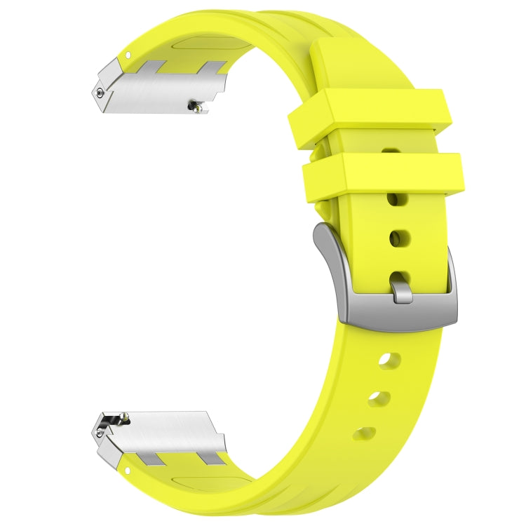For Garmin Forerunner 265 Music 22mm Quick Release Silver Buckle Royal Silicone Watch Band(Vital Yellow) - free shipping - PMC TechLife - Order now!