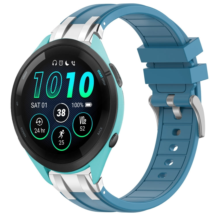 For Garmin Forerunner 265 22mm Quick Release Silver Buckle Royal Silicone Watch Band(Sea Blue) - free shipping - PMC TechLife - Order now!