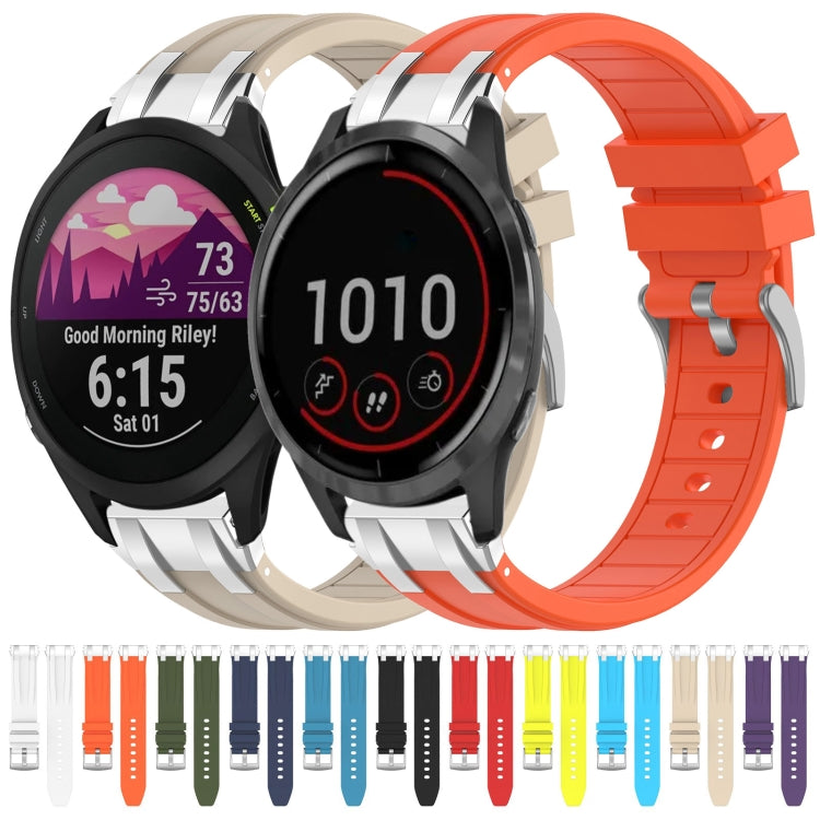 For Garmin Forerunner 255 Music 22mm Quick Release Silver Buckle Royal Silicone Watch Band(Navy Blue) - free shipping - PMC TechLife - Order now!