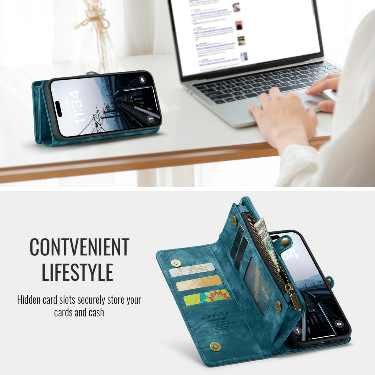 For iPhone 16 Pro Max CaseMe 008 Detachable Multifunctional Leather Phone Case(Blue) - free shipping - PMC TechLife - Order now!