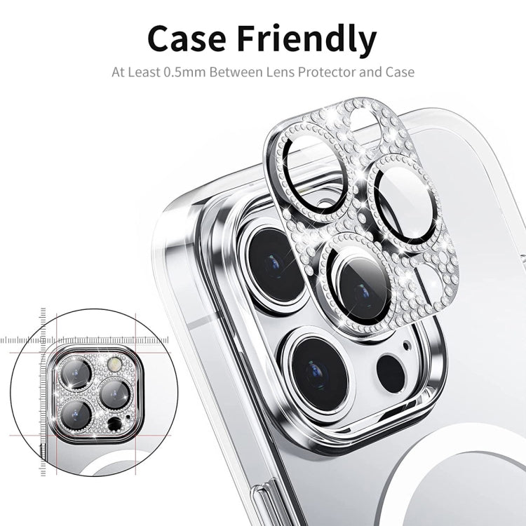 For iPhone 16 / 16 Plus ENKAY Hat-Prince Blink Diamond Camera Lens Aluminium Alloy Tempered Glass Film(Dark Purple) - free shipping - PMC TechLife - Order now!