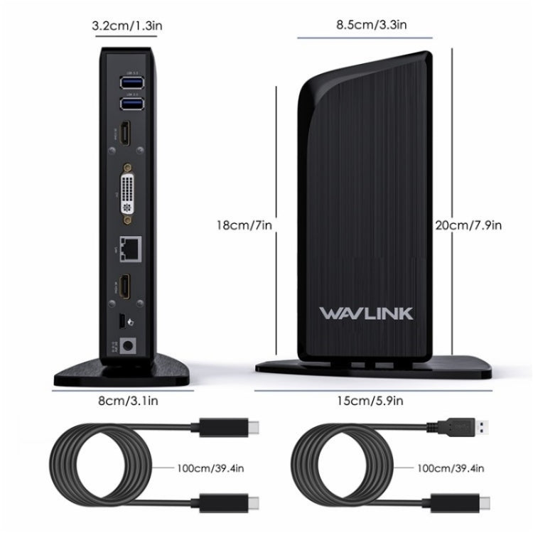 WAVLINK UG39PD1 13 in 1 Type-C Triple Monitors 4K HD Docking Station, Plug:EU Plug - free shipping - PMC TechLife - Order now!