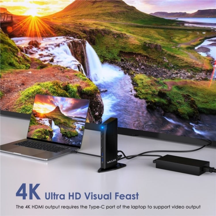 WAVLINK UG39PD1 13 in 1 Type-C Triple Monitors 4K HD Docking Station, Plug:EU Plug - free shipping - PMC TechLife - Order now!