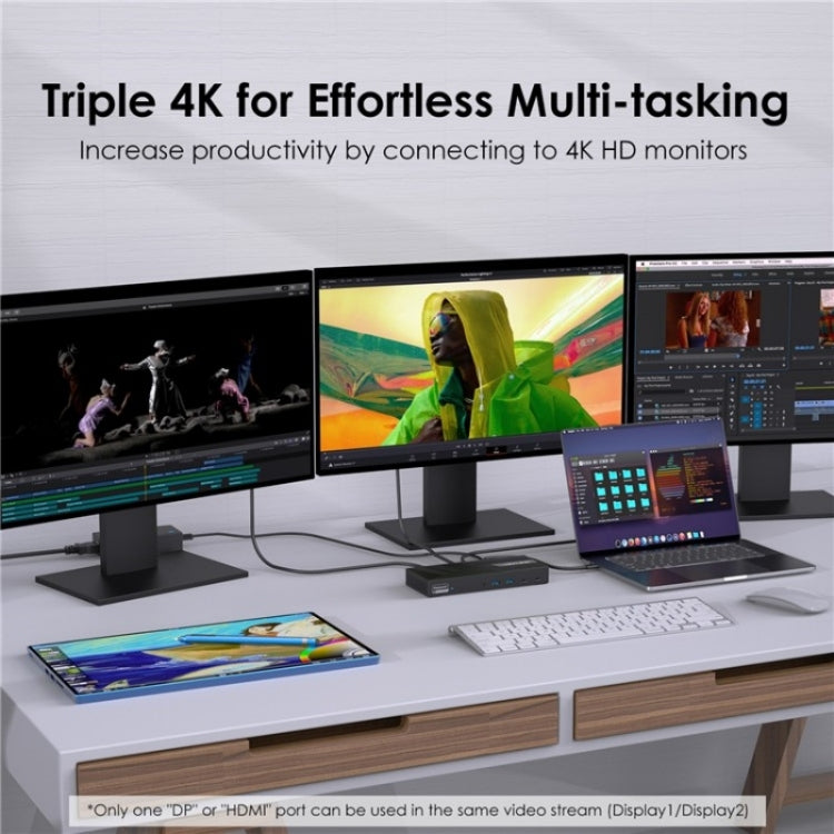 WAVLINK UG69PD25 Pro 100W PD Charging Triple 4K Display Laptop Docking Station, Plug:AU Plug - free shipping - PMc TechLife - Order now!