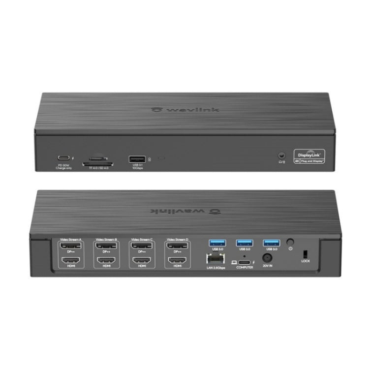 WAVLINK UG69PD8 Pro 18-in-1 DP / HD 5K Quadruple Display USB C Universal Docking Station, Plug:EU Plug - free shipping - PMc TechLife - Order now!