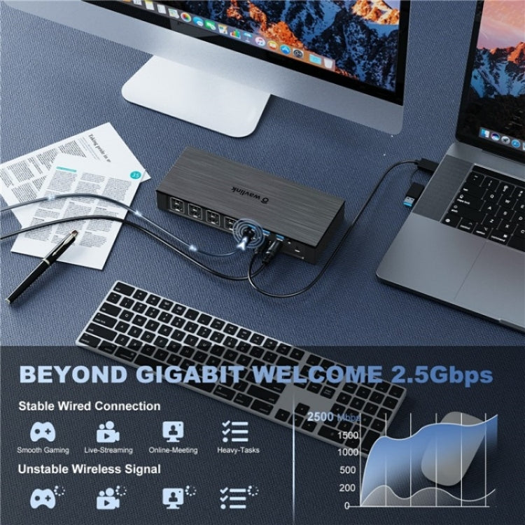 WAVLINK UG69PD8 Pro 18-in-1 DP / HD 5K Quadruple Display USB C Universal Docking Station, Plug:US Plug - free shipping - PMc TechLife - Order now!