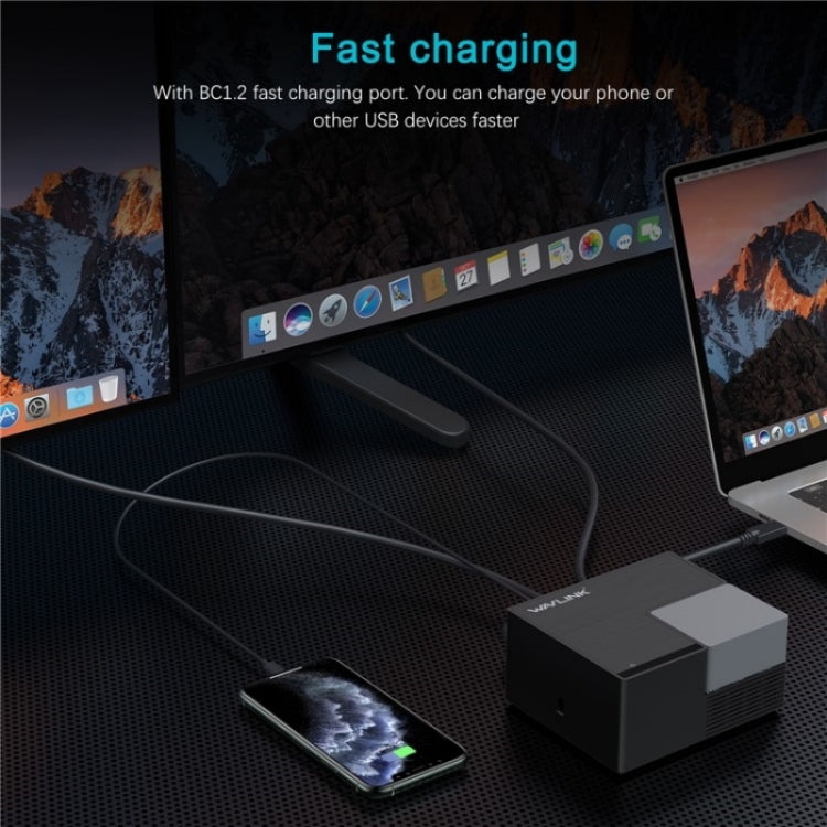 WAVLINK UG76PD2 3.5mm Audio, Gigabit Network Port Dual HD Universal Docking Station(US Plug) - free shipping - PMc TechLife - Order now!