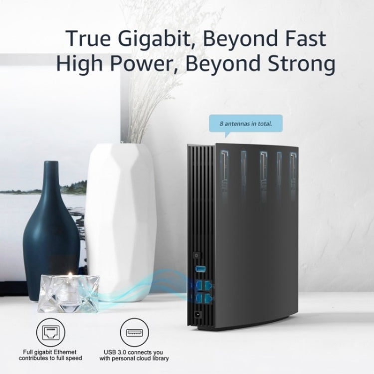 WAVLINK WN538A8 With LCD Screen AC3200 Home Dual Band Gigabit Smart WiFi Router, Plug:AU Plug - free shipping - PMC Jewellery - Order now!